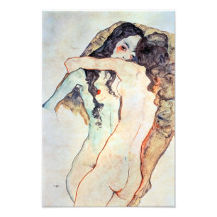 Two Women Embracing   Egon Schiele   Photo Print
