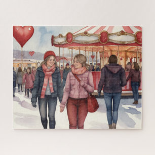 Two women holding hands jigsaw puzzle