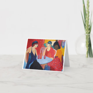 Two Women in a Cafe Card