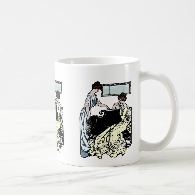 Two Women in Long Dresses Coffee Mug (Right)