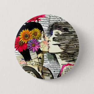 Two Women in Love   Pride Kiss 6 Cm Round Badge