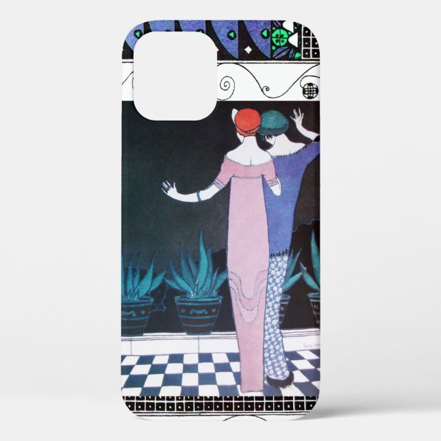 TWO WOMEN IN THE NIGHT Art Deco Beauty Fashion Case-Mate iPhone Case (Back)