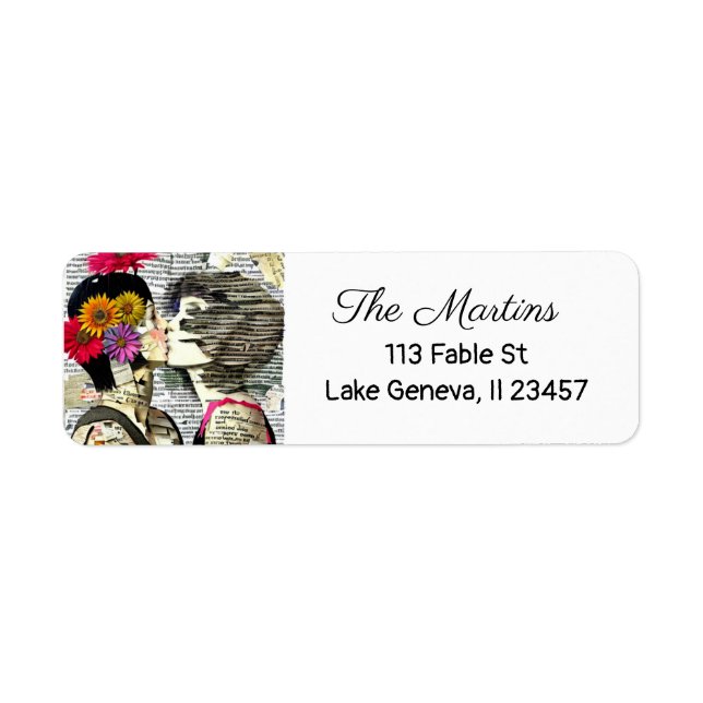 Two Women Kissing  | Pride Kiss Return Address Label (Front)