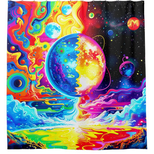 Two Worlds Shower Curtain (Front)