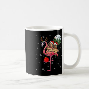 Two Xmas Shar Peis Riding Flamingo Reindeer Sungle Coffee Mug