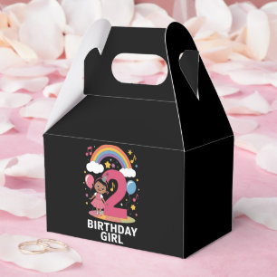 Two Year Old Birthday Girl Cute 2nd Birthday Favour Box