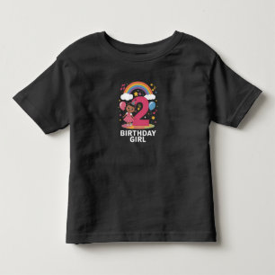 Two Year Old Birthday Girl Cute 2nd Birthday  Toddler T-Shirt