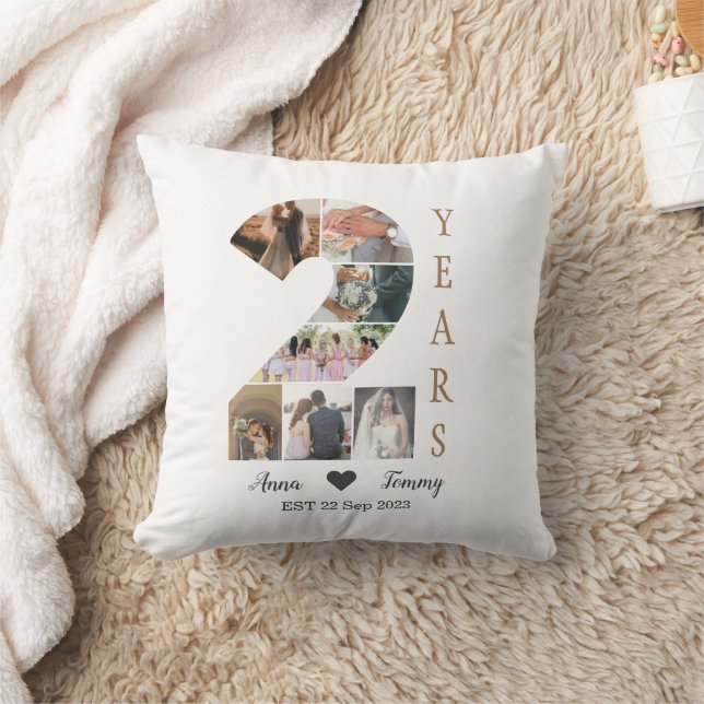 Two Year Wedding Anniversary  Cushion (Blanket)