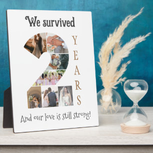 Two Year Wedding Anniversary  Plaque