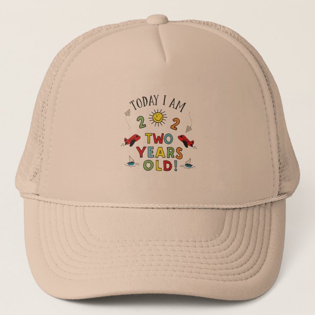 two years old boy trucker hat (Front)