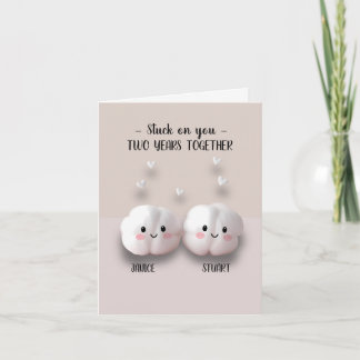 two years together 2nd wedding anniversary - cotto card