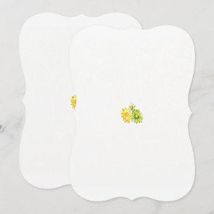 two yellow and green flowers on a white background