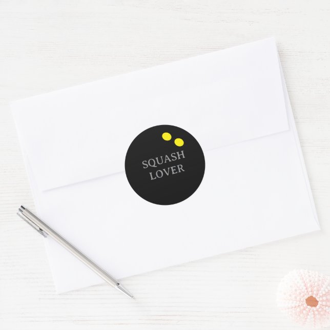 Two yellow dot squash ball custom sport stickers (Envelope)