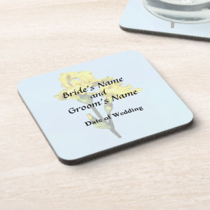 Two Yellow Irises and Buds Wedding Products Coaster