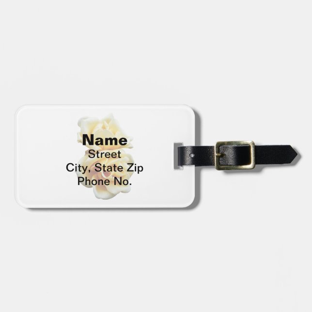 Two Yellow Roses Luggage Tag (Front Horizontal)