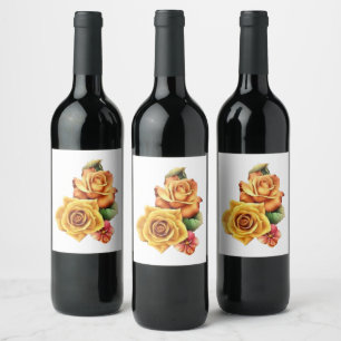 Two Yellow Roses Wine Label