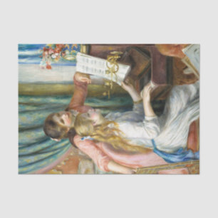Two Young Girls at the Piano by Auguste Renoir Art Tissue Paper