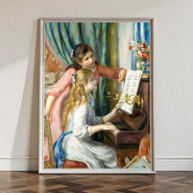 Two Young Girls at the Piano by Auguste Renoir Poster (Creator Uploaded)
