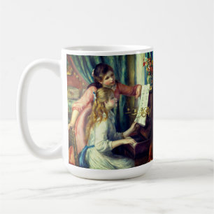 Two Young Girls at the Piano by Renoir:  Coffee Mug