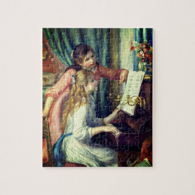 Two Young Girls at the Piano by Renoir:  Jigsaw Puzzle (Vertical)