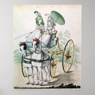 Two young ladies in calico gowns poster