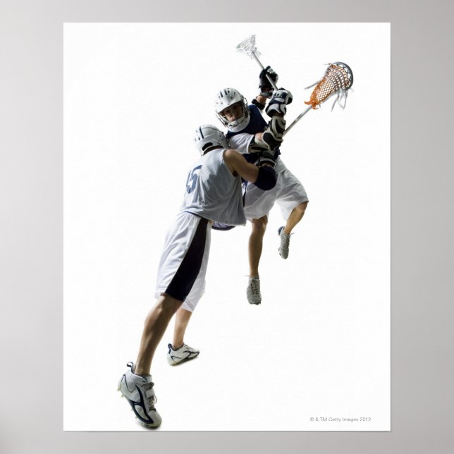 Two young men playing lacrosse 2 poster (Front)