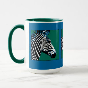 Two Zebras Neck and Neck/Z as in Zebra #2 Mug
