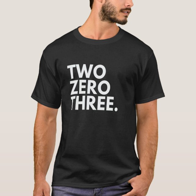 TWO ZERO THREE Area Code 203 Bridgeport CT Connect T-Shirt (Front)