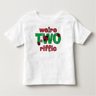 TWOriffic Ladybug Twins 2nd Birthday Toddler T-Shirt
