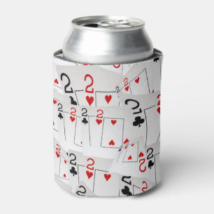Twos Poker Cards Number Scattered, Can Cooler