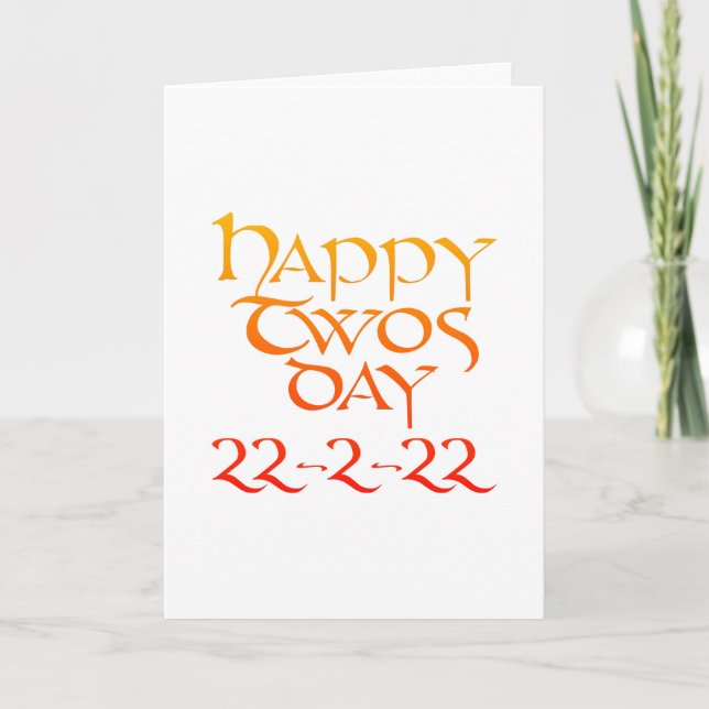 Twosday 22-2-22 card (Front)