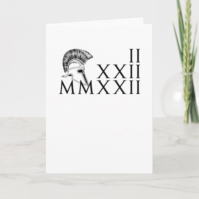 Twosday 2-22-22 with Roman numerals Card (Front)