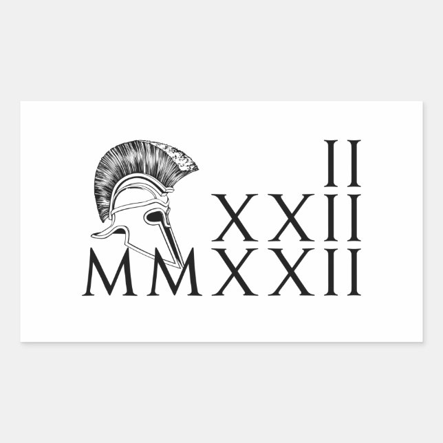 Twosday 2-22-22 with Roman numerals Rectangular Sticker (Front)