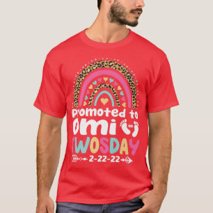 Twosday Omi Grandma New Baby Shower Announcement R T-Shirt