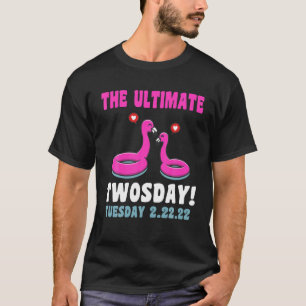 Twosday Party Flamingo Tuesday Couple February 22 T-Shirt
