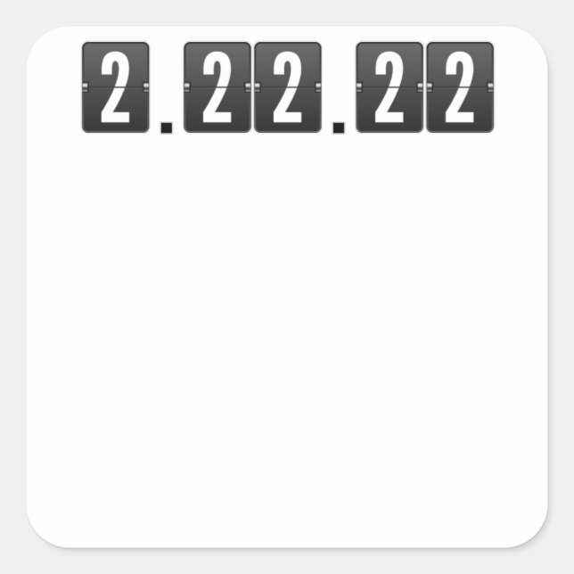 Twosday Tuesday February 2-22-22 Math Teacher Square Sticker (Front)