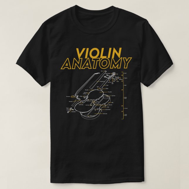 twoset violin violin anatomy drawing diagram limit T-Shirt (Design Front)