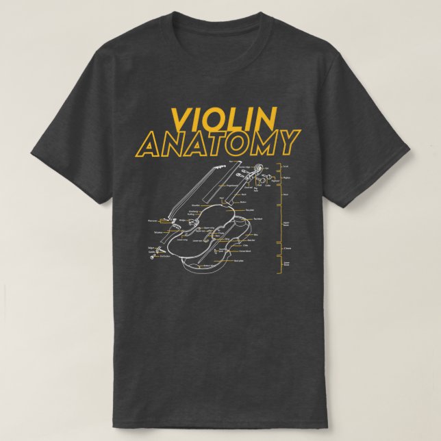 twoset violin violin anatomy drawing diagram limit T-Shirt (Design Front)