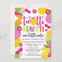 Twotti Fruitti Birthday Invitation