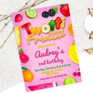 Twotti Fruitti - Fruits Birthday Invitation