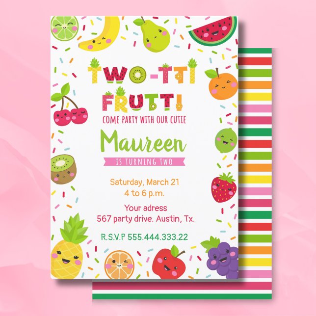 Twotti frutti 2nd birthday invitation (Creator Uploaded)