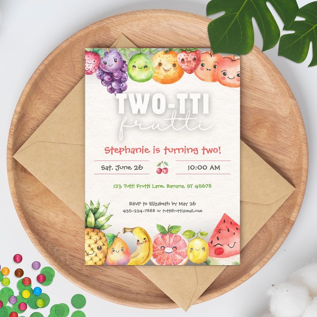 Twotti Frutti 2nd Birthday Invitation (Creator Uploaded)