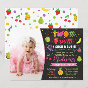 Twotti frutti birthday party invitation