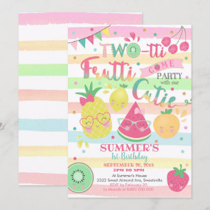 Twotti Frutti Invitation - 2nd Birthday - Fruit