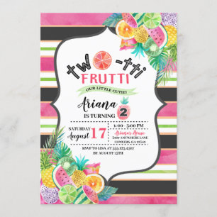 Twotti Frutti Kids Birthday Invitation