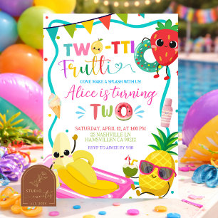 Twotti Frutti Pool Party Initaiton Invitation