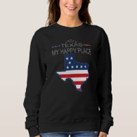 TX Texas My Happy Place USA States Flag Map