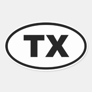 TX Texas Oval Sticker