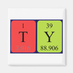 Ty periodic table name magnet