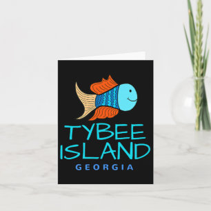 Tybee Island , Fish Vacation Tybee Georgia Shirt Card
